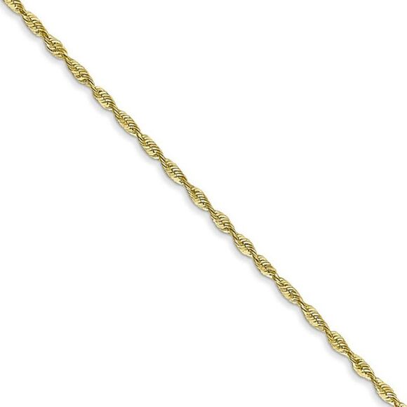 Black Bow Jewelry Co. Other - 1.5mm, 10k Yellow Gold Lightweight D/C Rope Chain Necklace, 24 Inch
